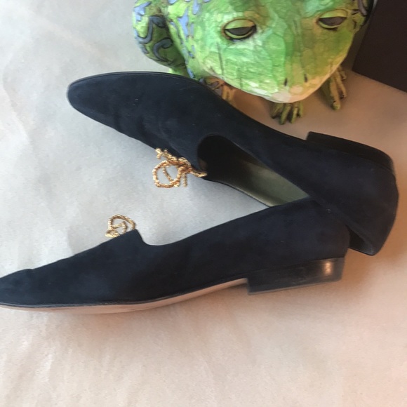 Vintage & Classic & Made in Italy!!! Navy Flats! 10 - Picture 7 of 9